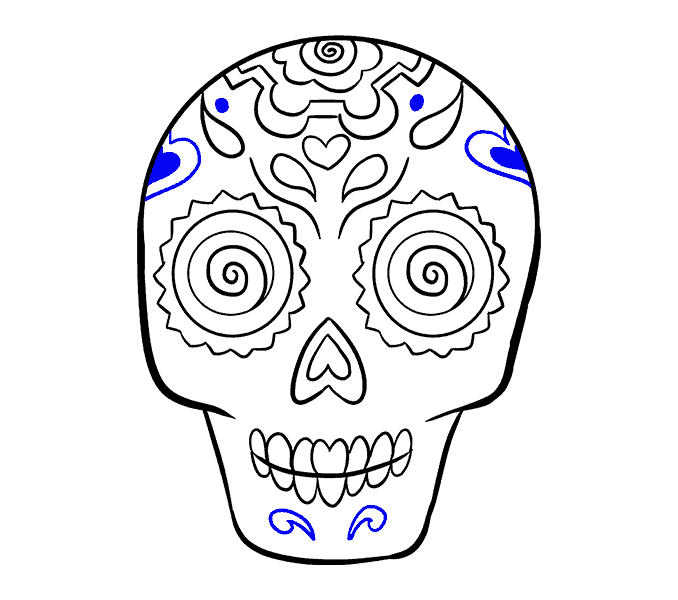 How To Draw A Sugar Skull Easy Drawing Guides How To Draw A Sugar Skull Easy Drawing Guides