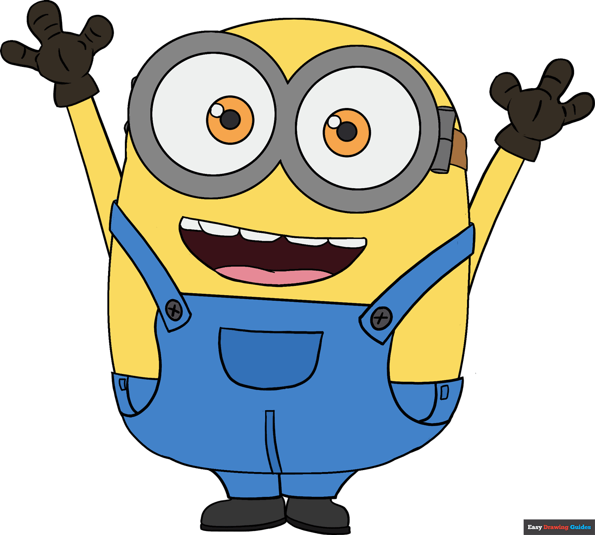 How To Draw Bob The Minion Easy Step By Step Drawing Guides All For One