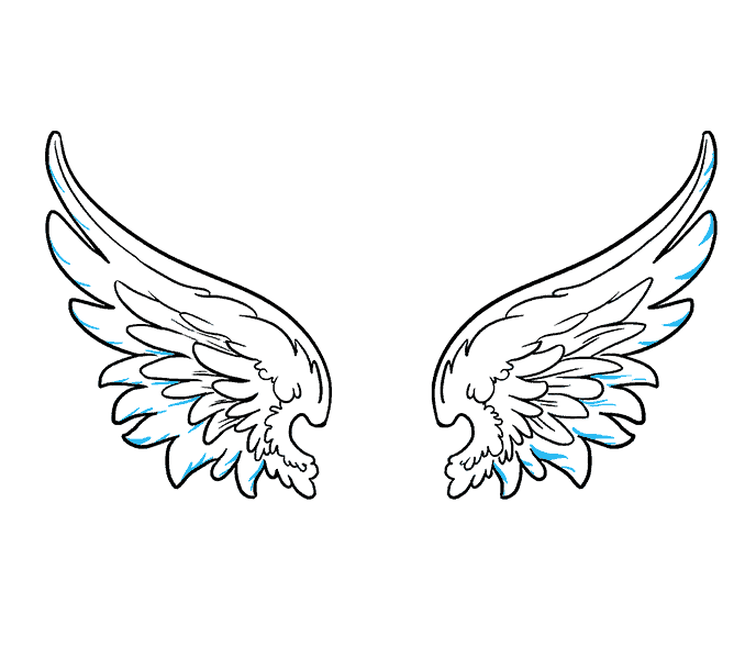 How To Draw Angel Wings Easy Step by Step Angel Wings Drawing Tutorial 
