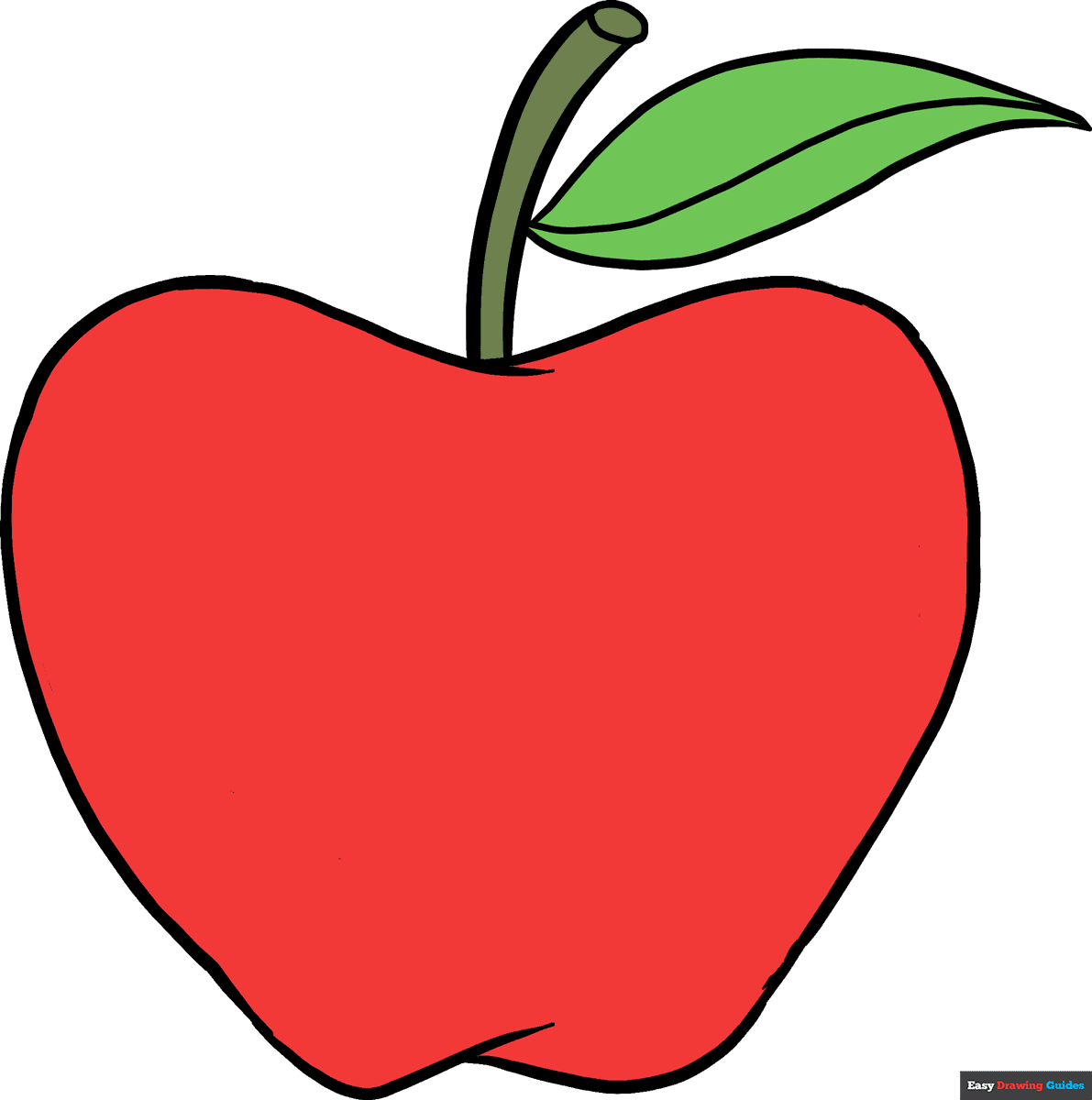 simple apple tree drawing