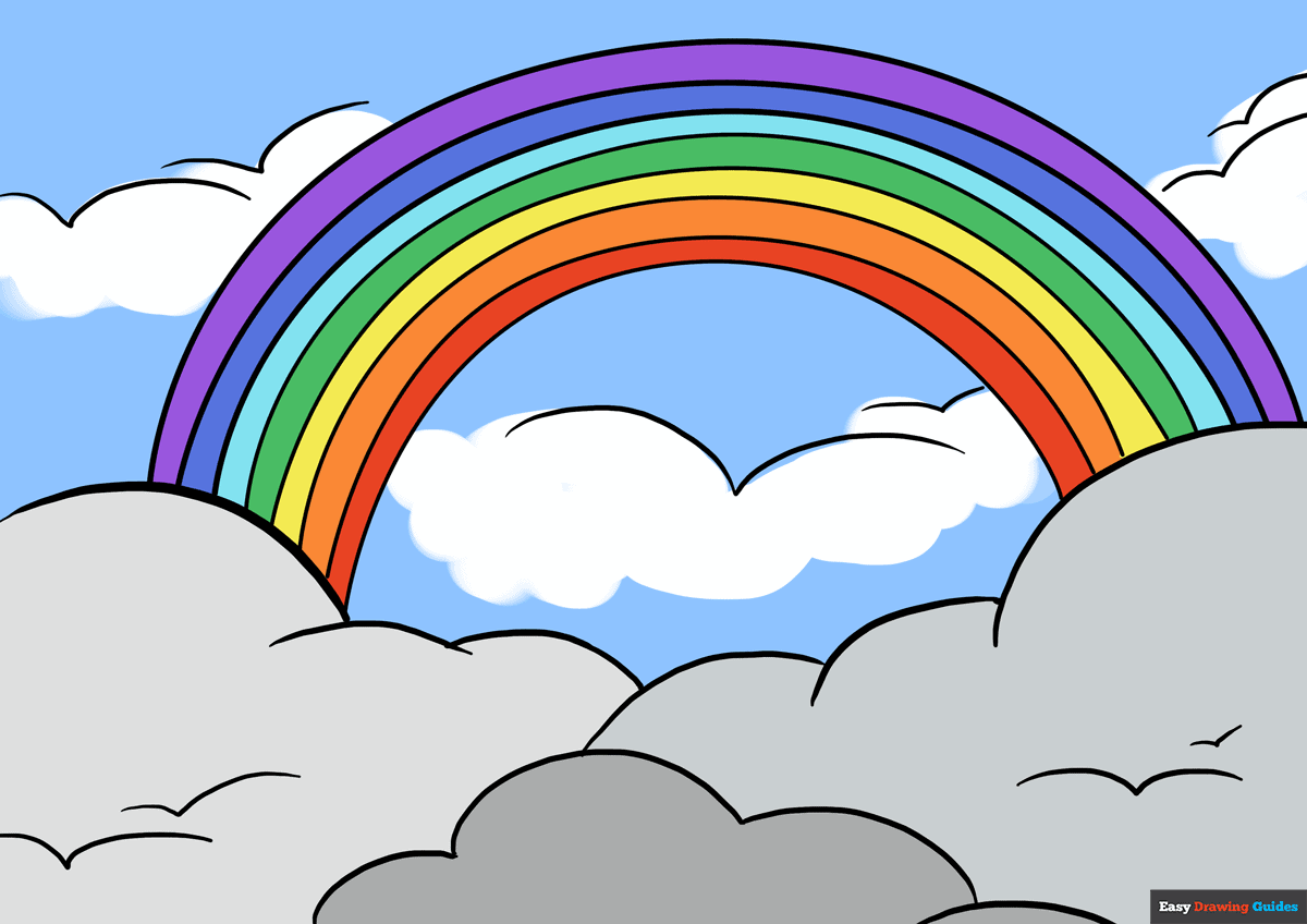 How to Draw a Rainbow Really Easy Drawing Tutorial