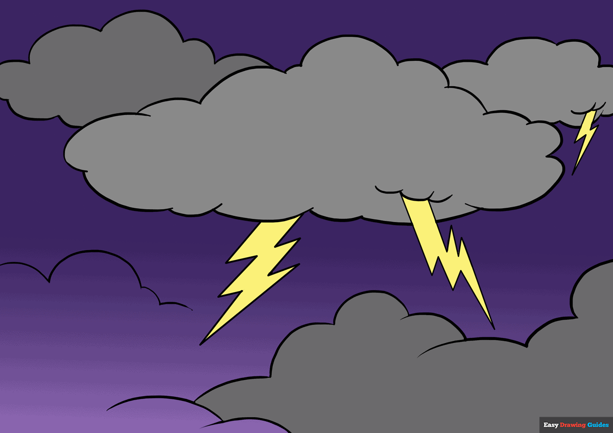 How to Draw Lightning Really Easy Drawing Tutorial