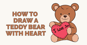 How to draw a valentine bear - featured image