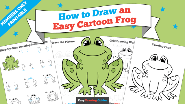 Printables thumbnail: How to Draw an Easy Cartoon Frog