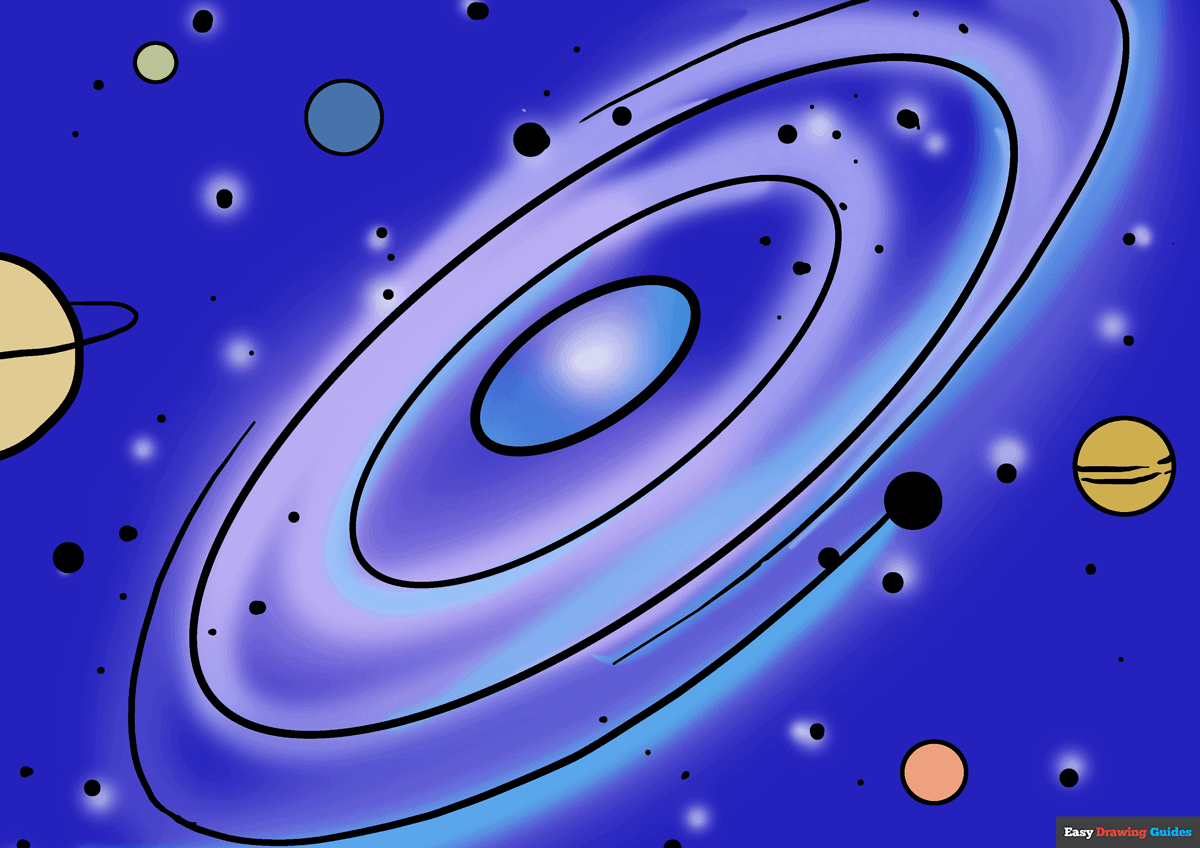 stars milky way galaxy drawing