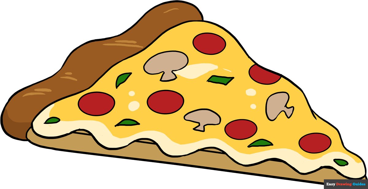 pizza drawing for kids