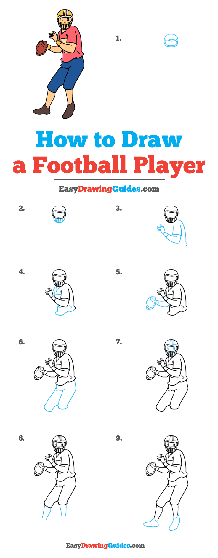 Football Player Easy To Draw At Clara Moran Blog