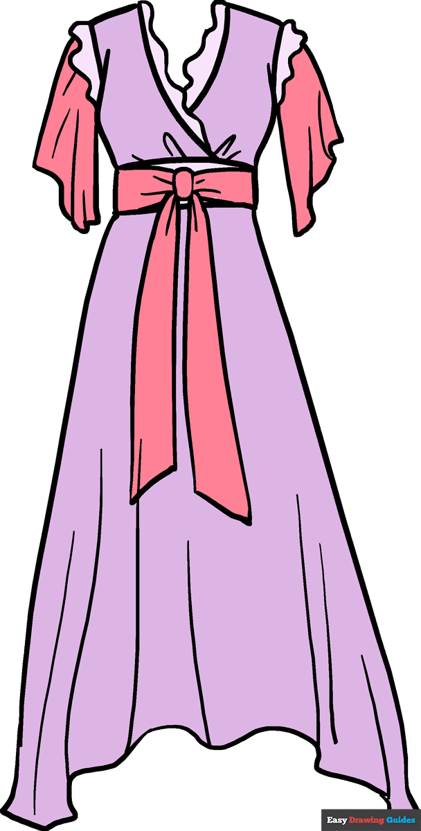 Long frock clearance drawing