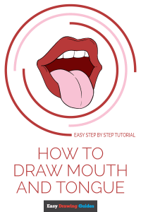 How to Draw Mouth and Tongue | Share to Pinterest