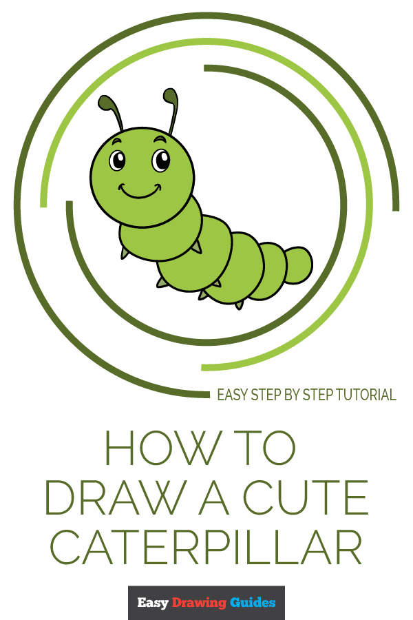 How to Draw a Cute Caterpillar | Share to Pinterest