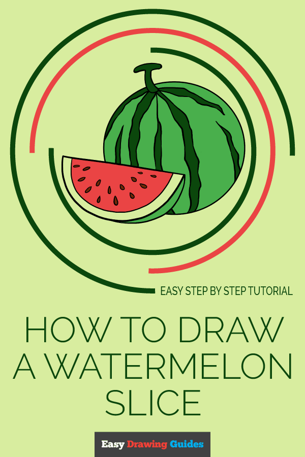 How to Draw a Watermelon - Really Easy Drawing Tutorial