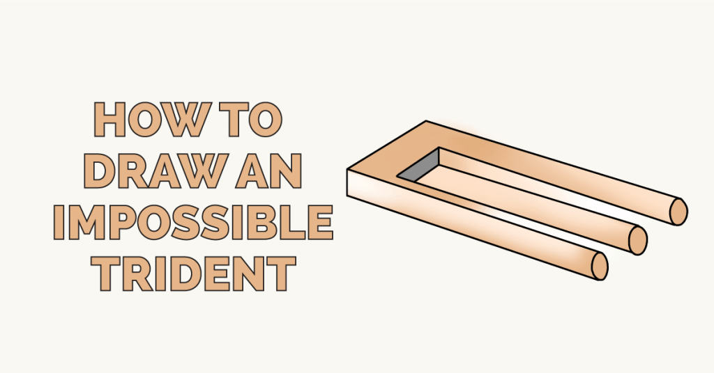 How To Draw An Impossible Trident Really Easy Drawing Tutorial