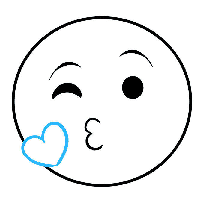 How To Draw Kissy Face Emoji How To Draw Kissy Face Emoji