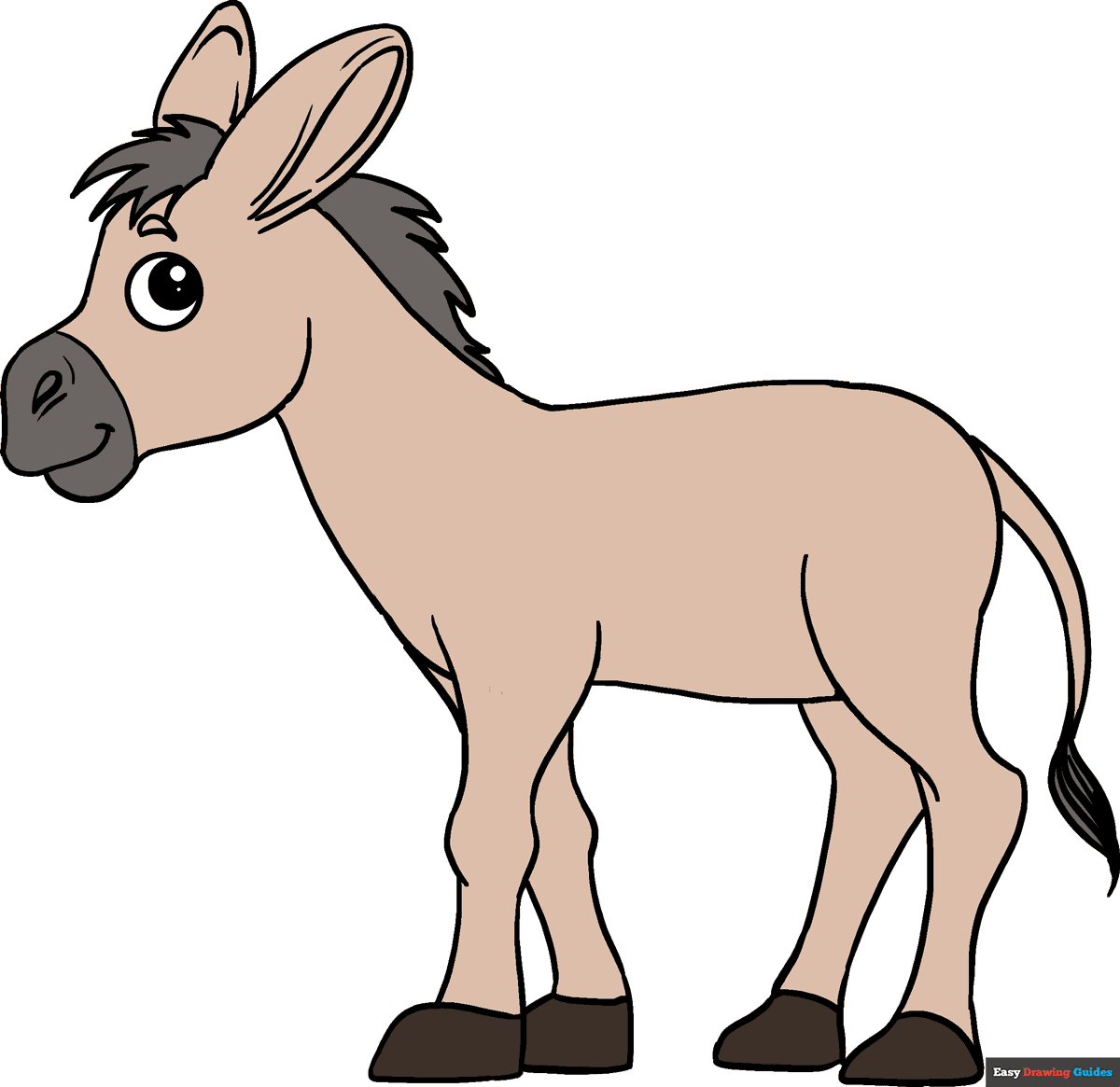 Donkey coloring page | Free Printable Coloring Pages