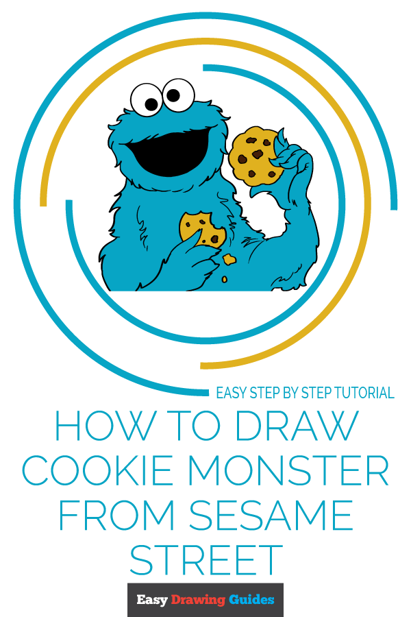 How to Draw Cookie Monster from Sesame Street Easy Drawing Guides