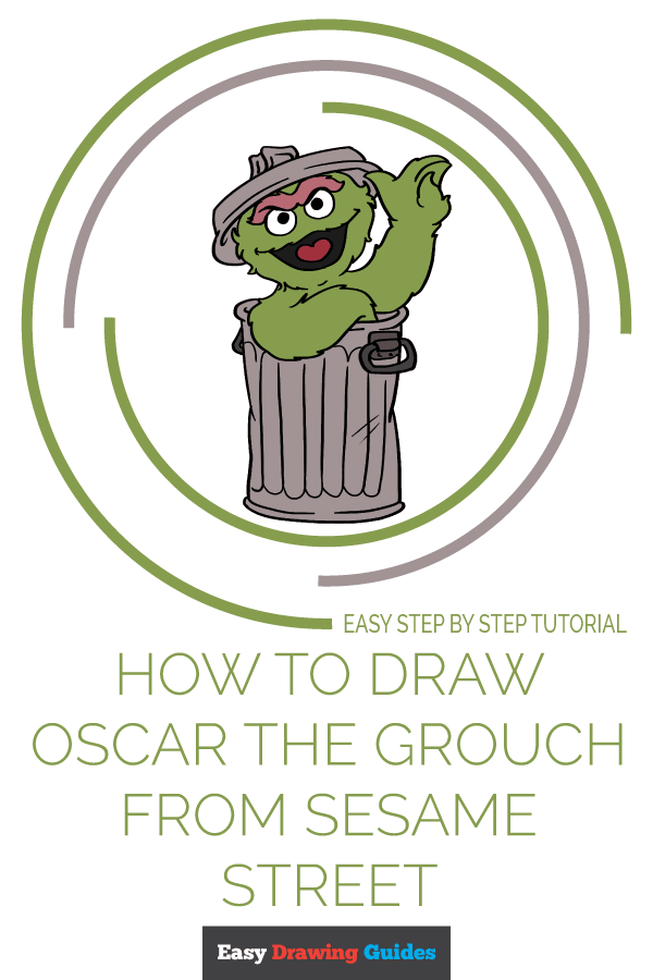 How to Draw Oscar the Grouch from Sesame Street Easy Drawing Guides