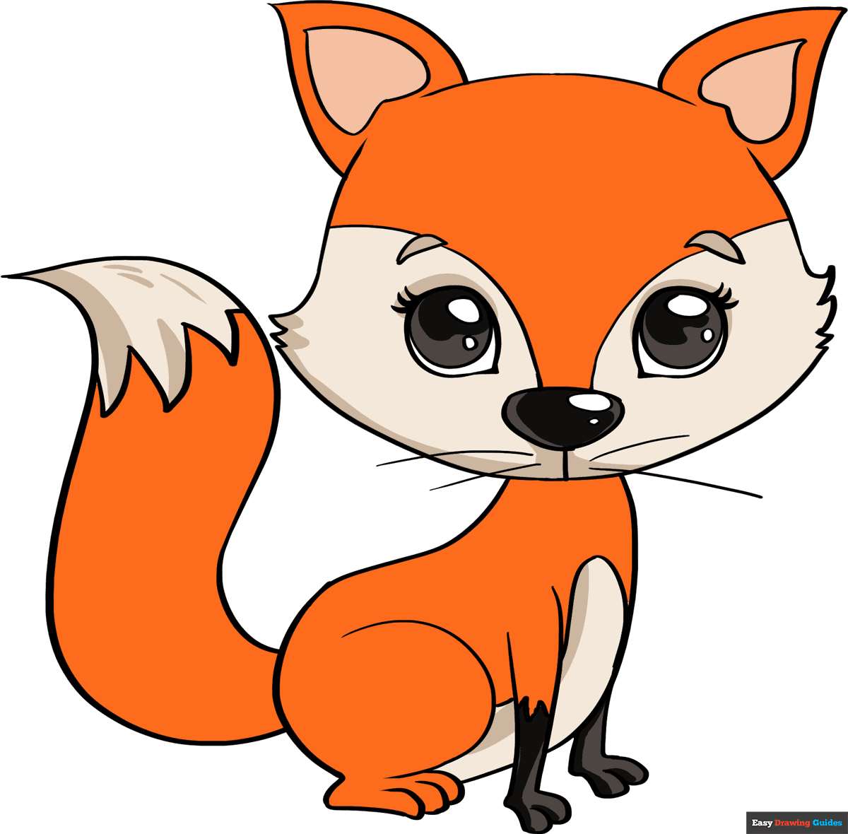 12 Easy Foxes Drawing Tutorials For Kids