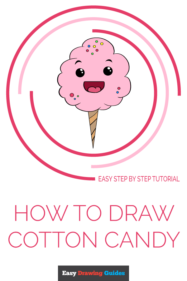 How to Draw Cotton Candy - Really Easy Drawing Tutorial