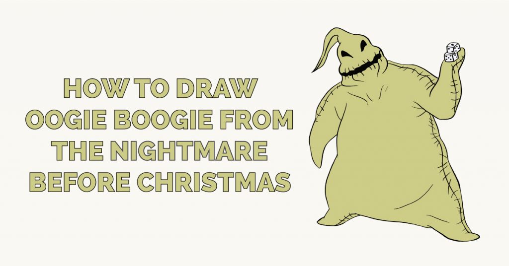 how to draw oogie boogie from the nightmare before christmas really easy drawing tutorial