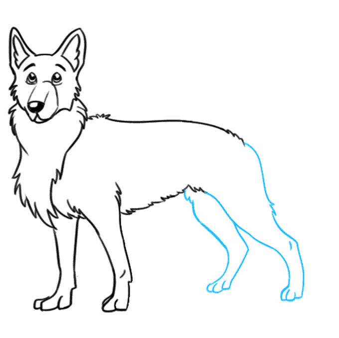 How To Draw A German Shepherd Dog Really Easy Drawing Tutorial