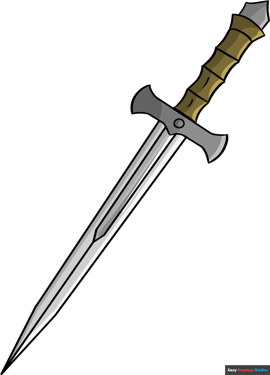 How to Draw a Dagger Really Easy Drawing Tutorial