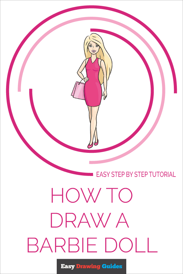 Barbie Drawing  How to Draw Barbie doll Easy Step by Step 