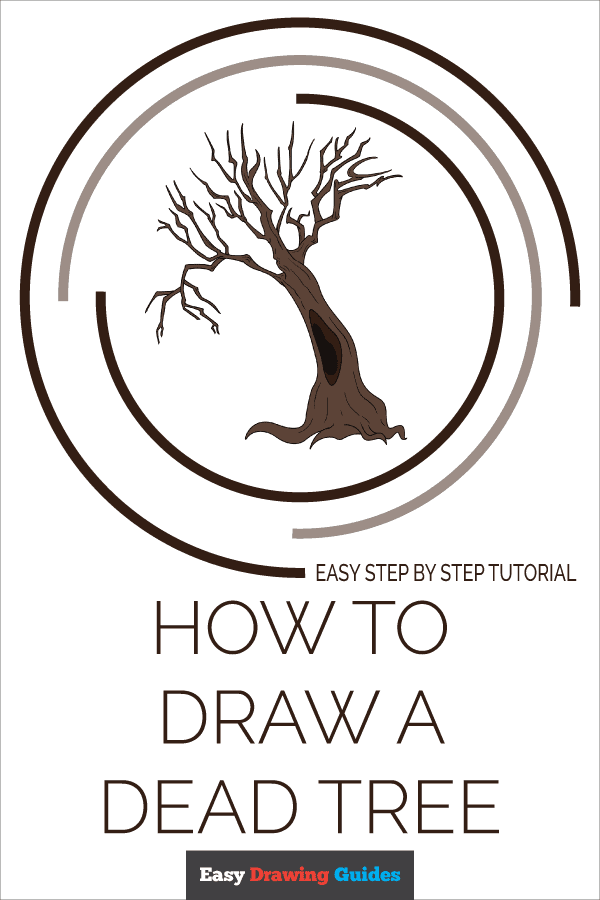 How to Draw a Dead Tree Pinterest Image