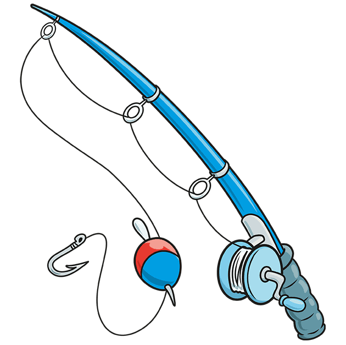 fishing pole sketch