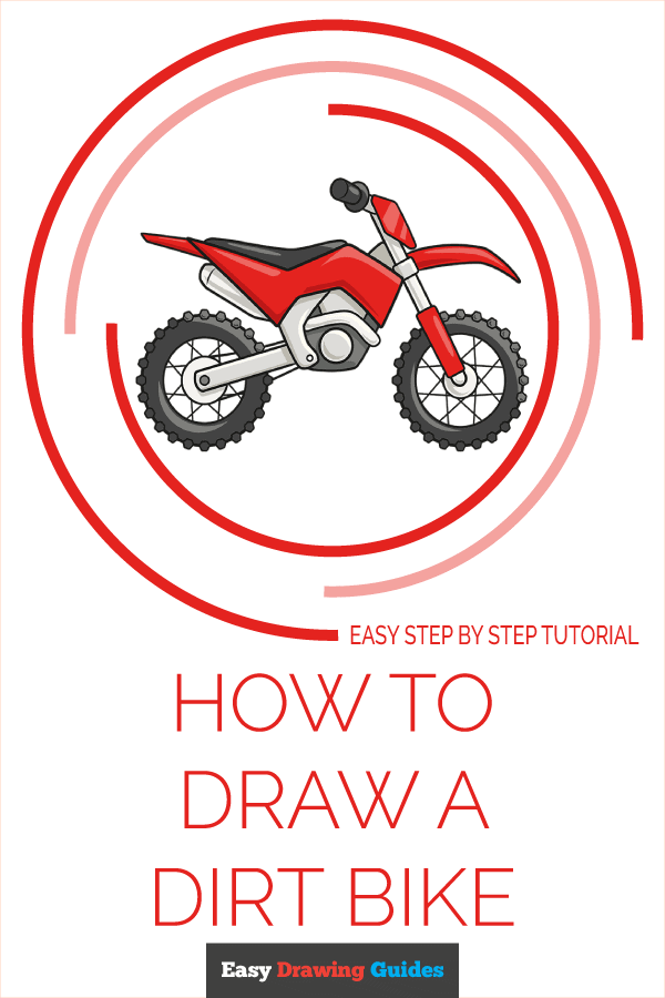 How to draw a dirt bike step by step - Easydrawings.net | Bike drawing  simple, Bike drawing, Motorcycle drawing