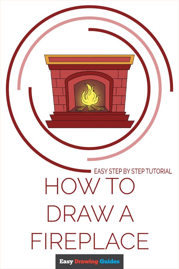 How to Draw a Fireplace Pinterest Image