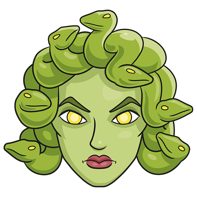 How To Draw Medusa Really Easy Drawing Tutorial