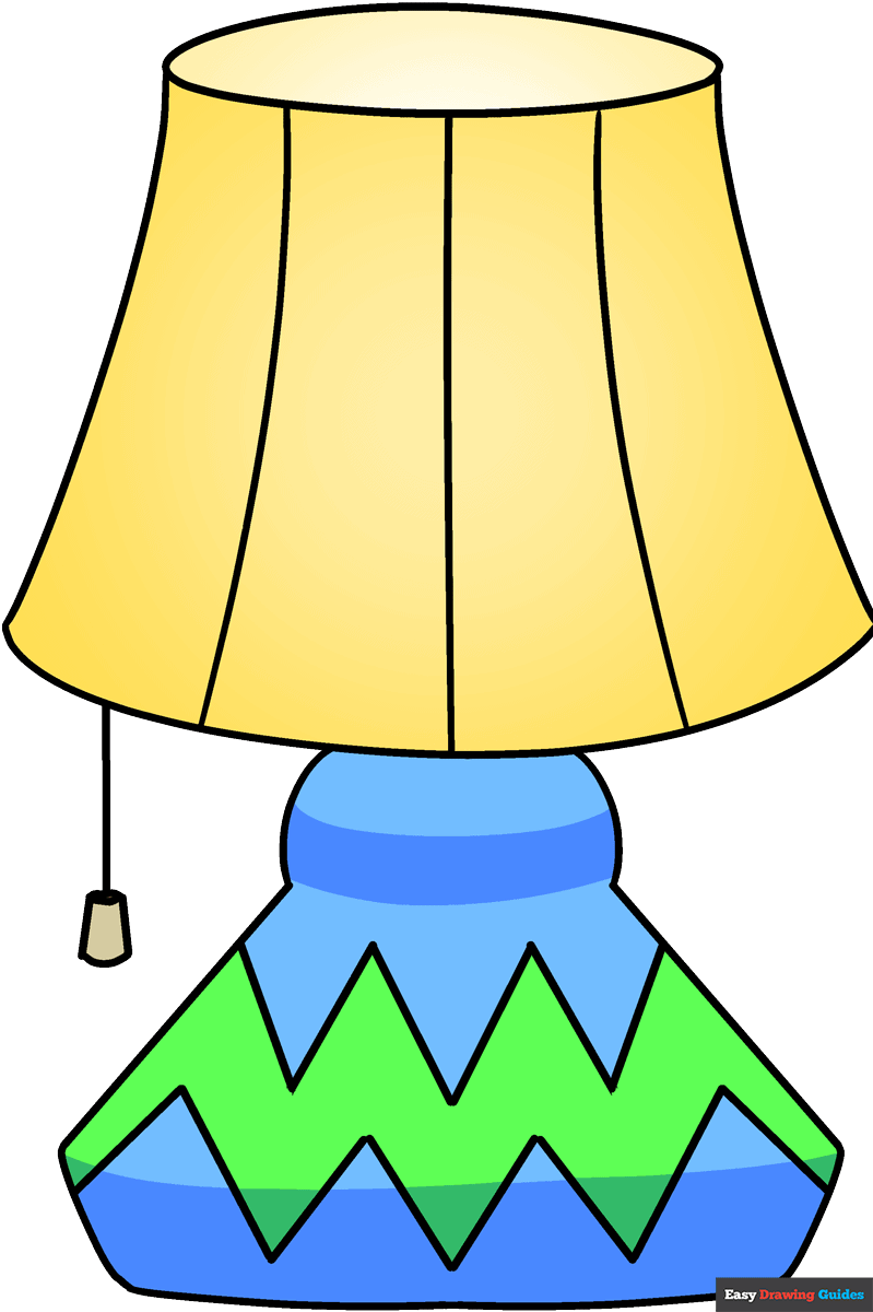 How to Draw a Lamp Really Easy Drawing Tutorial