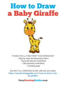 How to Draw Baby Giraffe Printable - Page 1
