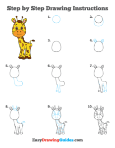 How to Draw Baby Giraffe Printable - Page 2