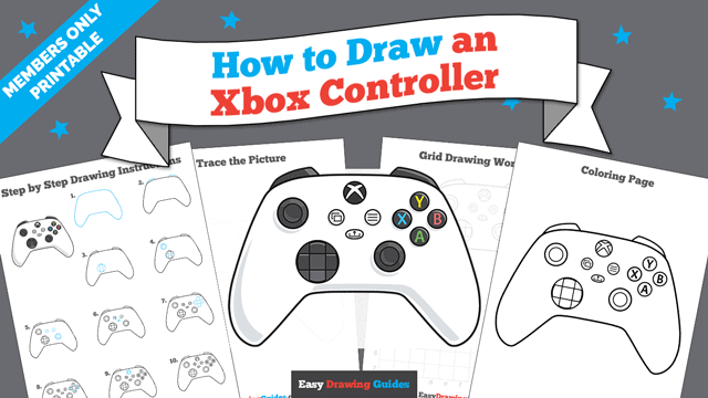 how to draw an xbox controller really easy drawing tutorial