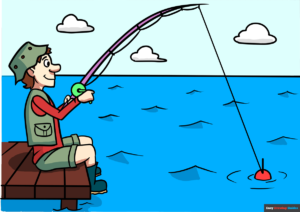 How to Draw a Man Fishing Featured Image