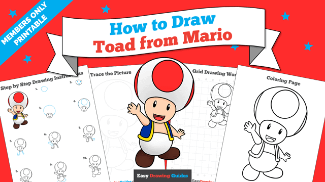 how to draw toad from mario