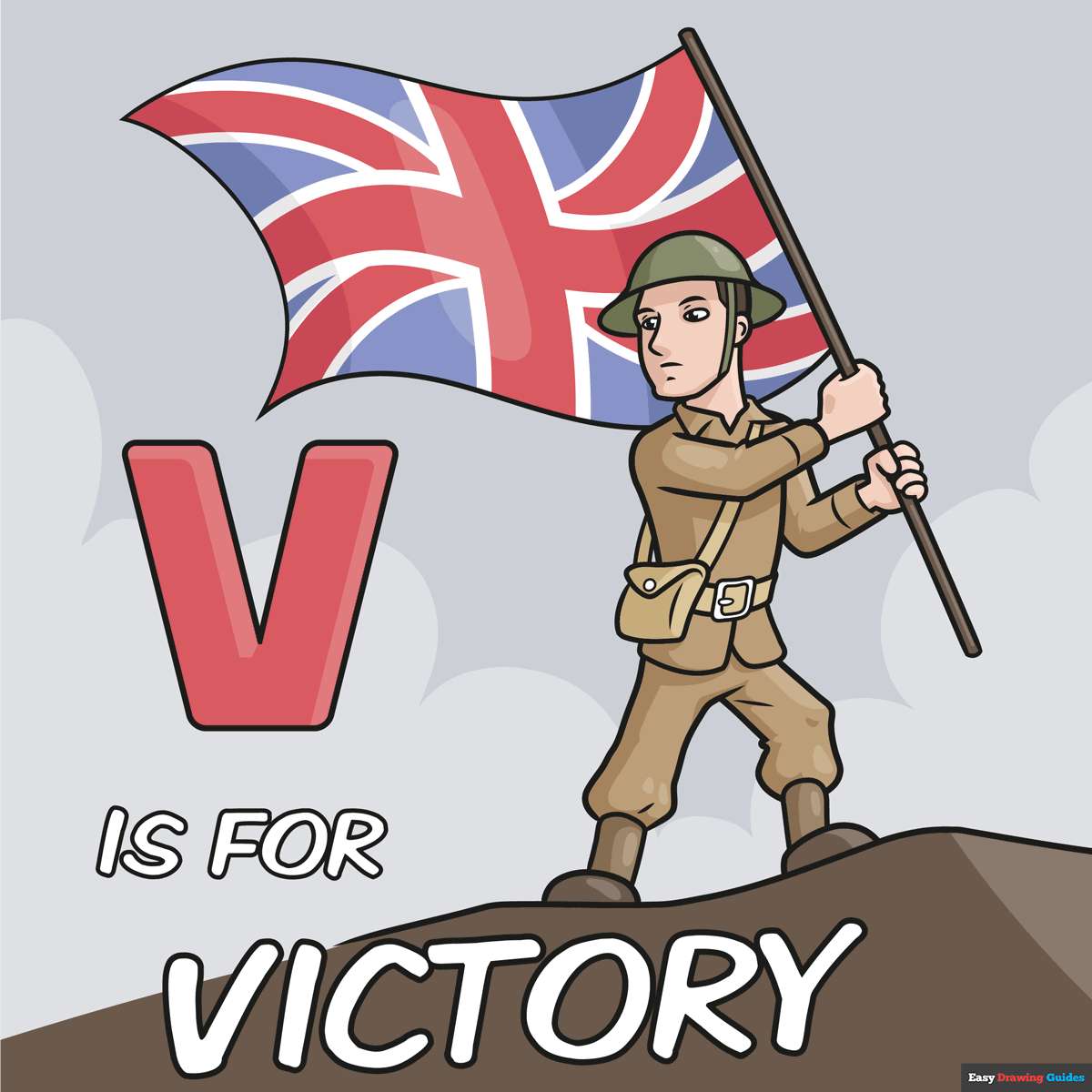 How To Draw A VE Day Card Really Easy Drawing Tutorial