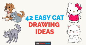 42 Easy Cat Drawing Ideas Featured Image