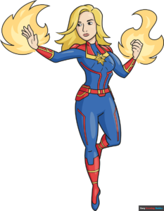 How to Draw Captain Marvel Featured Image