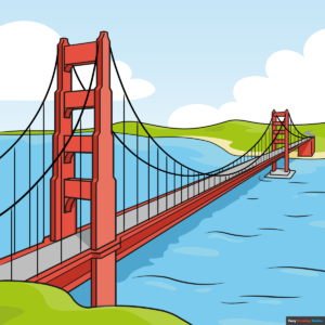 How to Draw the Golden Gate Bridge Featured Image