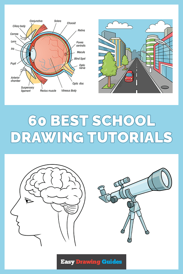 60 Easy Back to School Drawing Ideas Pinterest Image