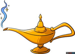 How to Draw the Genie Lamp from Aladdin Featured Image