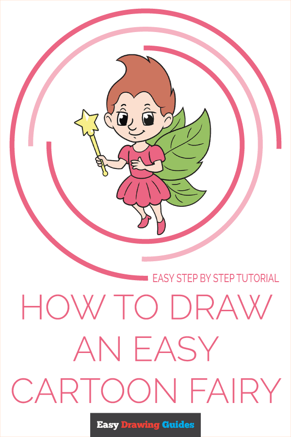 How to Draw an Easy Cartoon Fairy Pinterest Image