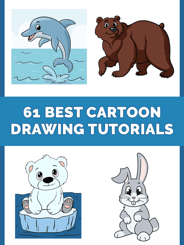 61 Easy Cartoon Drawing Step-by-Step Tutorials Pinterest Image