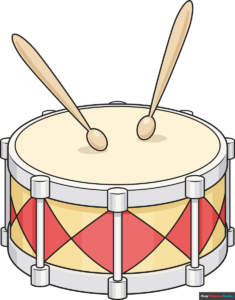 how to draw a drum featured image