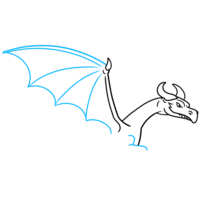 How To Draw A Flying Dragon For Kids Step By Step