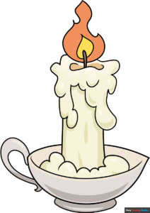 how to draw a candle featured image