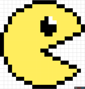 how to draw pacman pixel art featured image