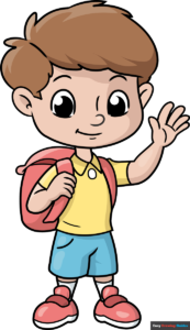 how to draw a school boy featured image